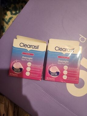 New 2 Boxes Clearasil Ultra Overnight Spot Patches - 36 Total